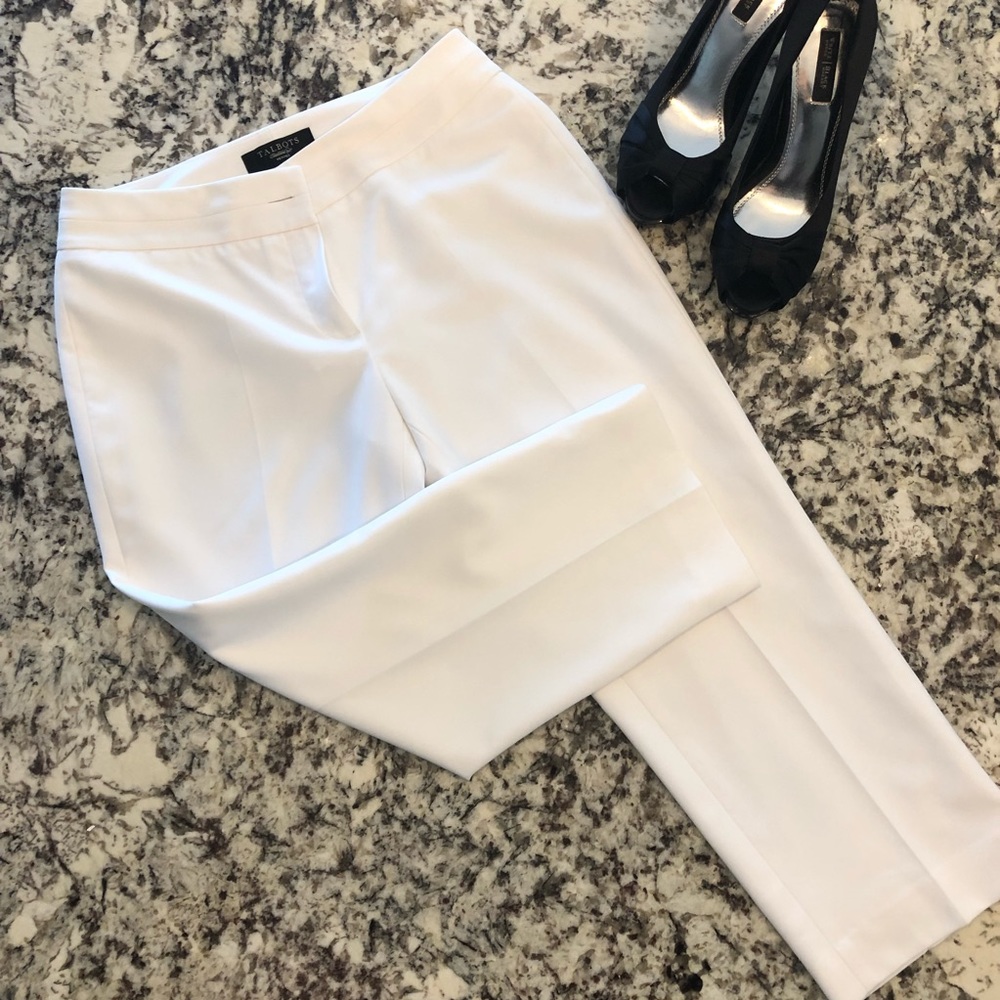 NWOT Talbots White dress pants, capris, size 2 p